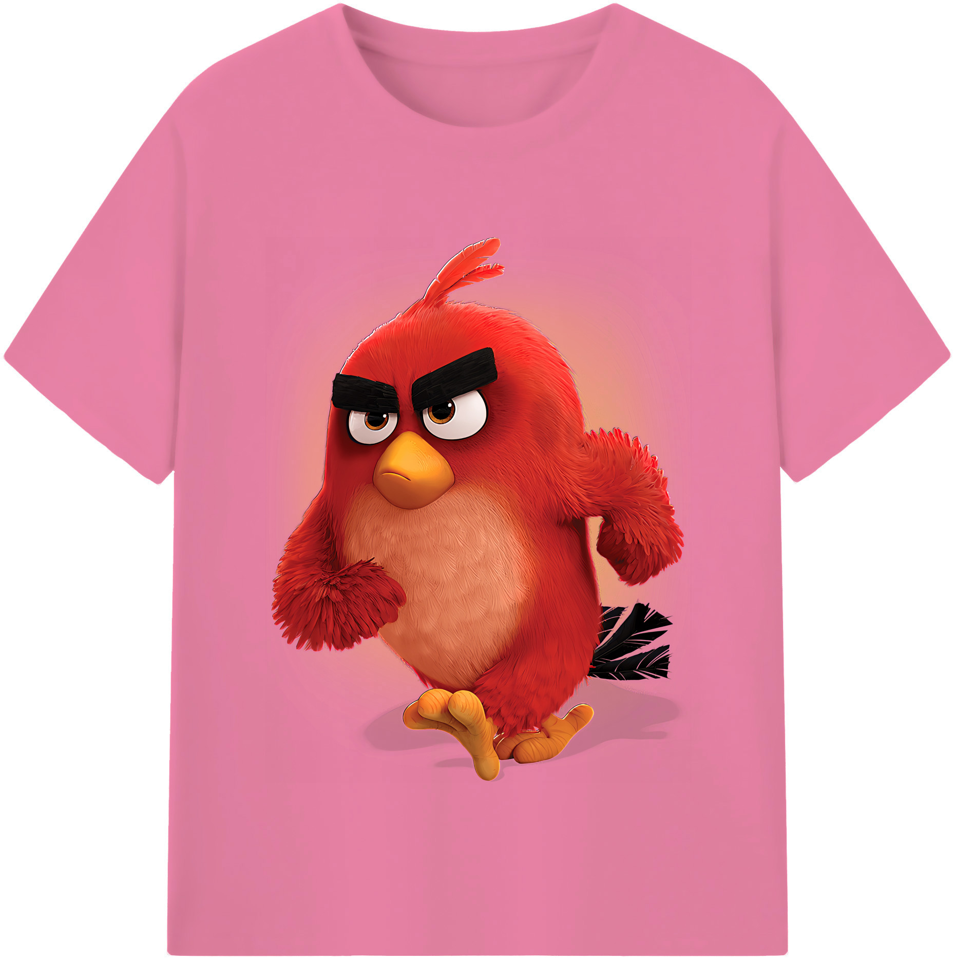 （画像用） Angry Birds アングリーバード 綿100％半袖Tシャツ（フロントプリント）